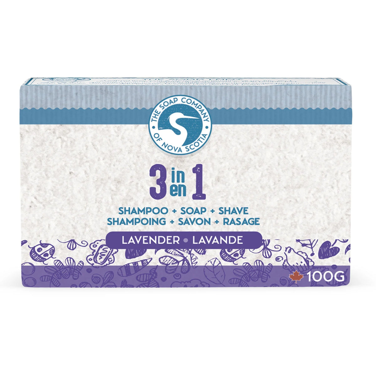 3-in-1 (Shave, Shampoo &amp; Soap) Lavender Bar