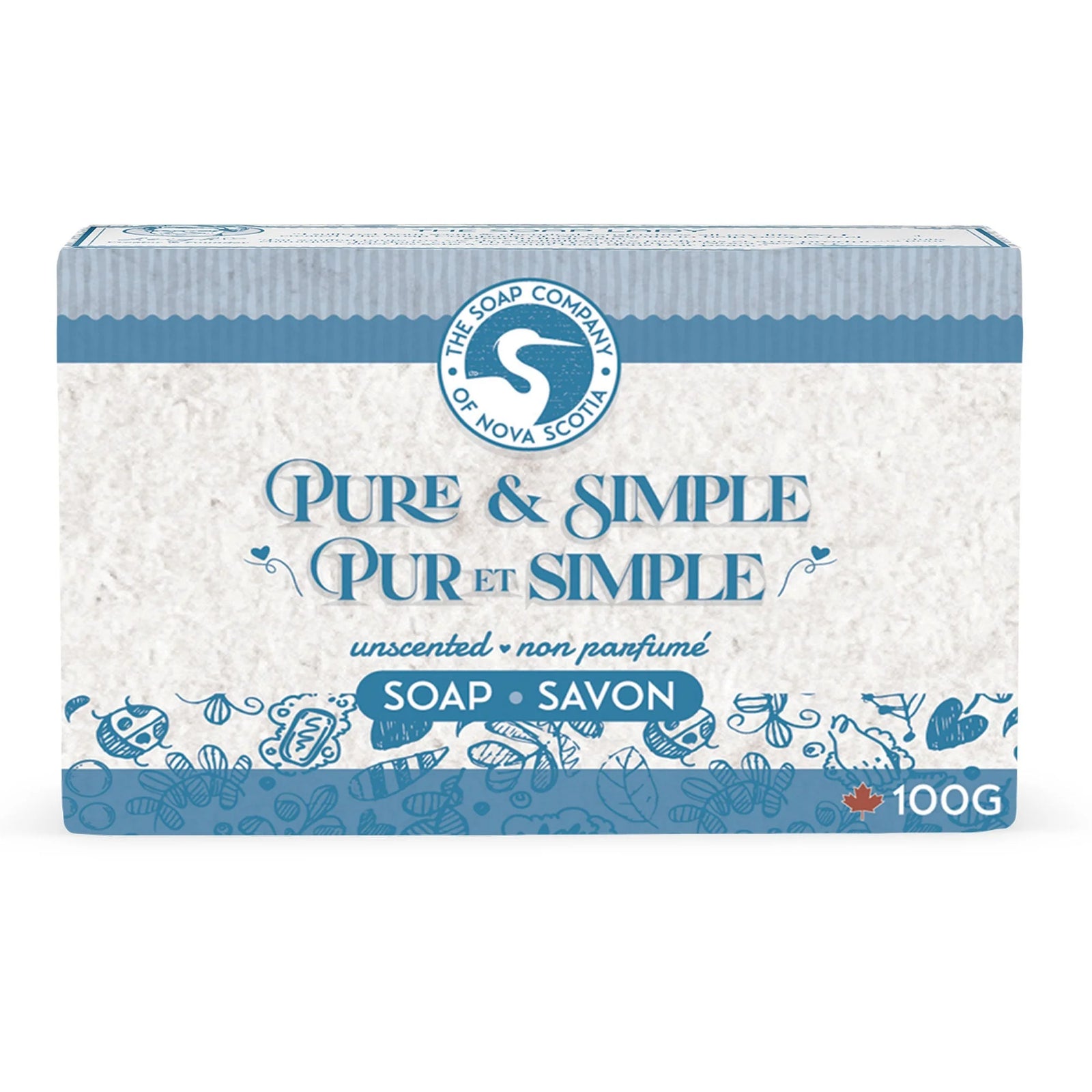 Two bars of soap on a textured surface with a natural background